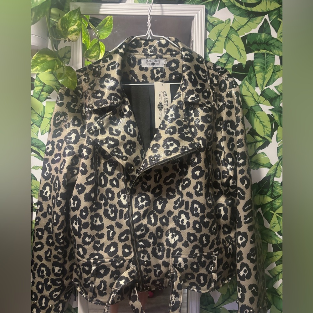 New Crazy Train leopard print moto jacket!